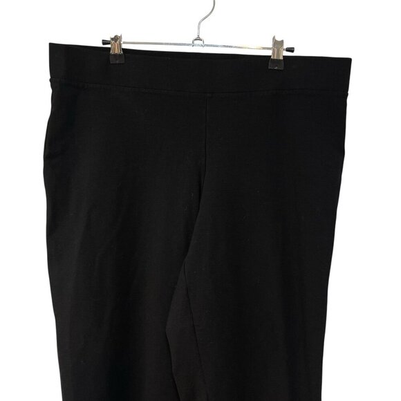 Eileen Fisher Knit Pull On Pants Black Business Office Career Travel Women’s L - Picture 4 of 10